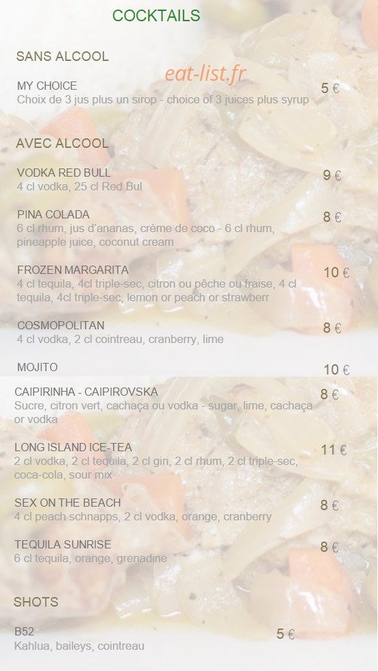African Kitchen Paris — carte page 10