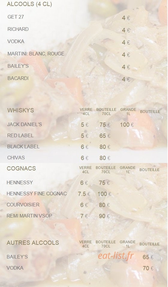 African Kitchen Paris — carte page 8