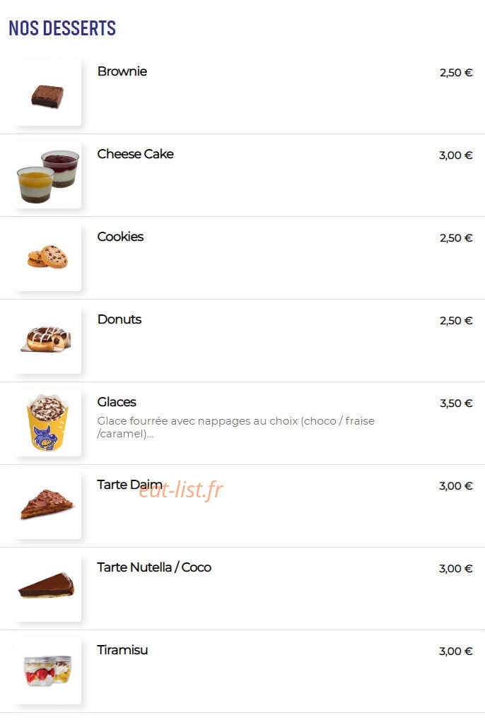 Alpha burger — carte page 8