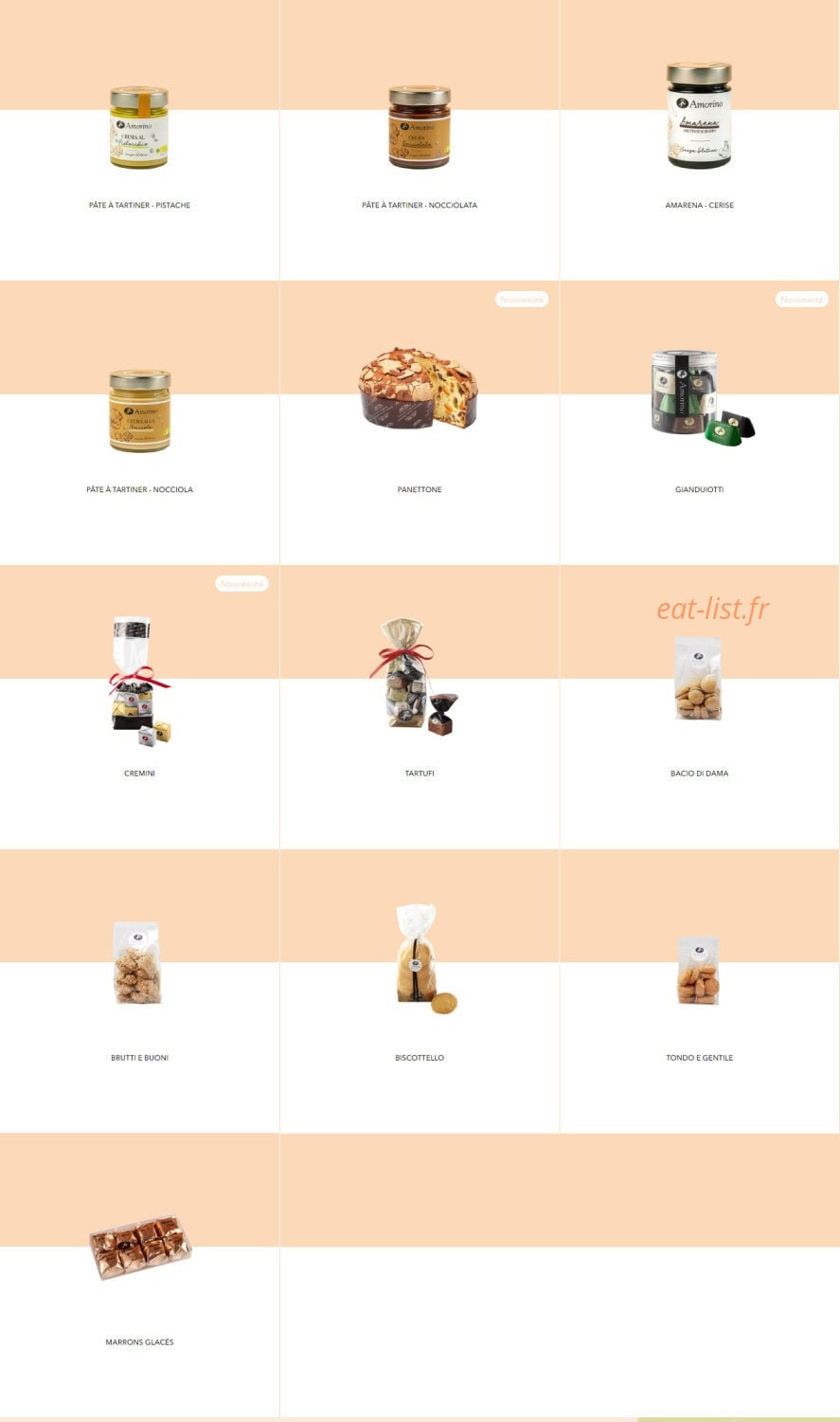 Amorino — carte page 9