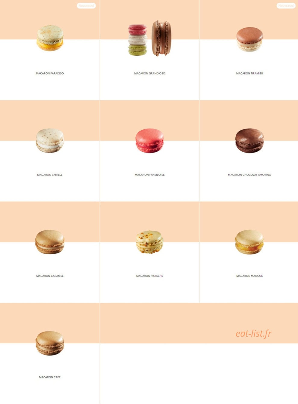 Amorino — carte page 8