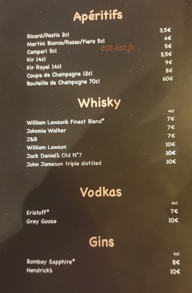 Are'z Bar — carte page 3