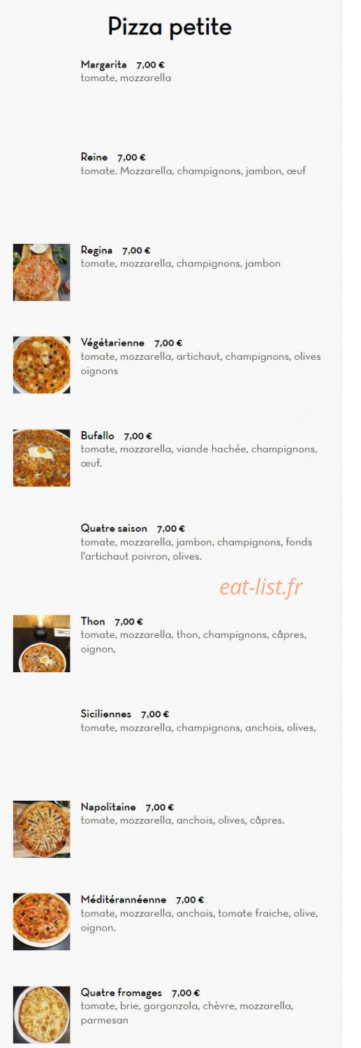Artisanal pizza — carte page 3