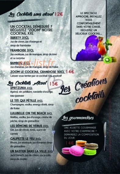 Artishow Cabaret — carte page 3