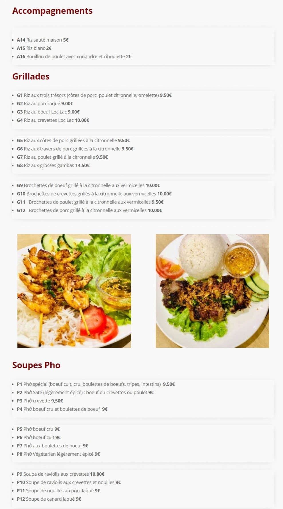 Asia BòBún — carte page 3
