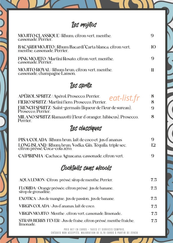 Au Cadran Voltaire — carte page 9