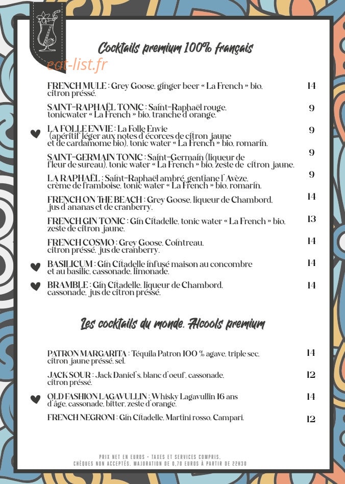 Au Cadran Voltaire — carte page 8