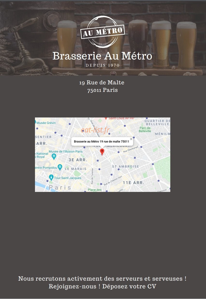 Au Métro — carte page 1