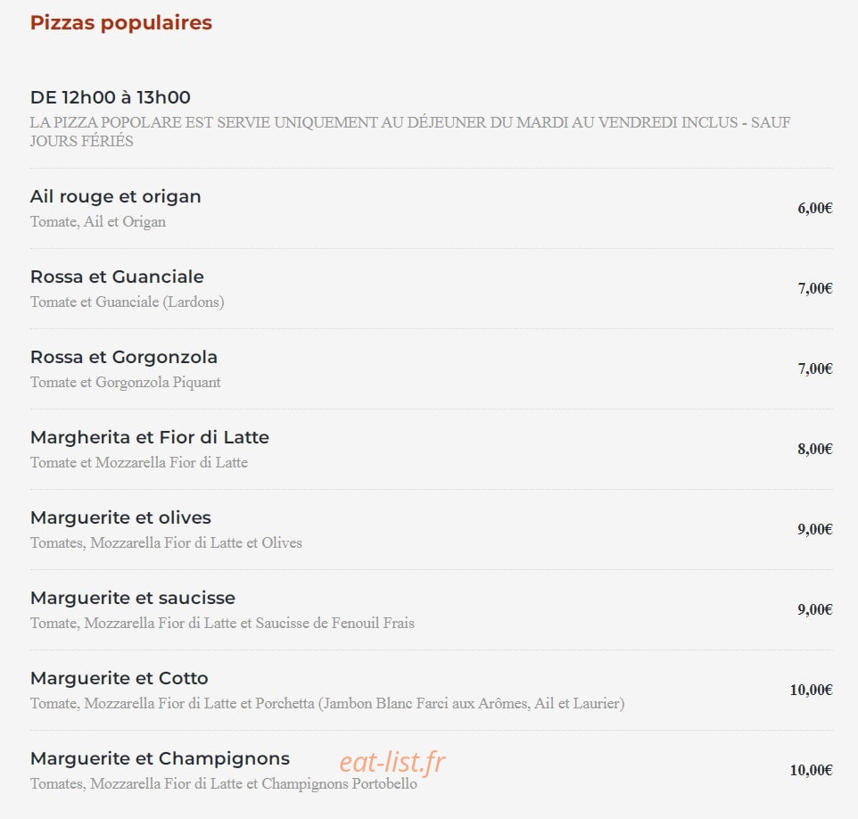 Ave Pizza — carte page 4