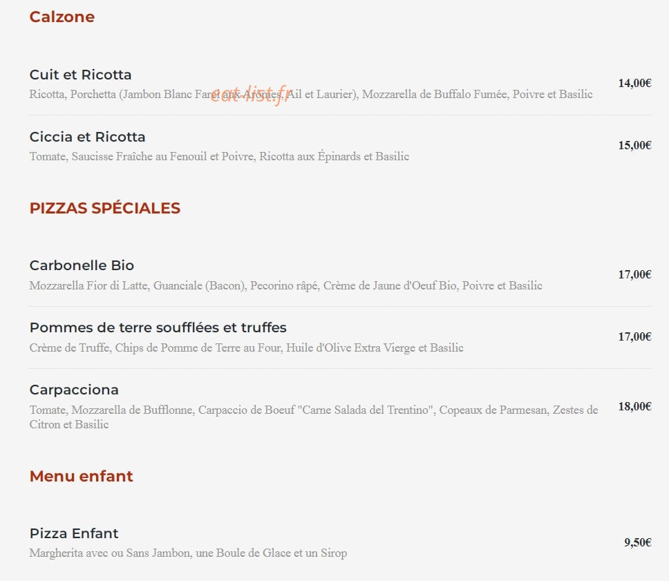Ave Pizza — carte page 3