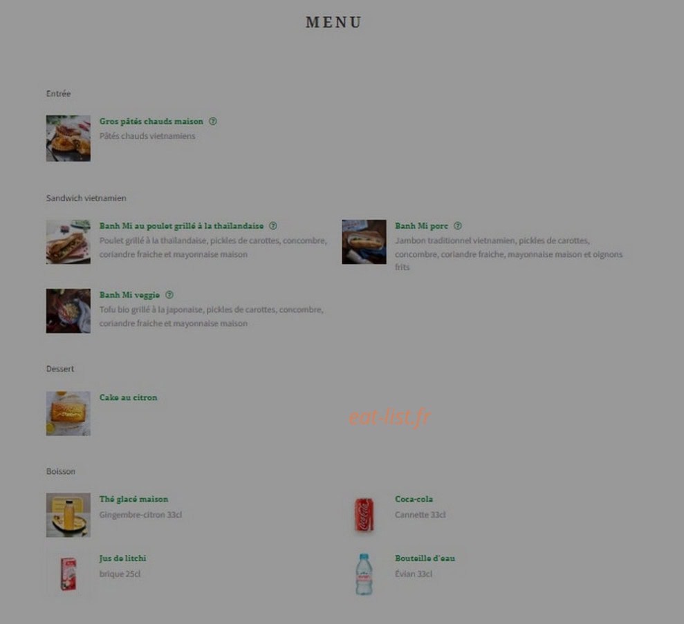 Banh Mi 17 — carte page 1