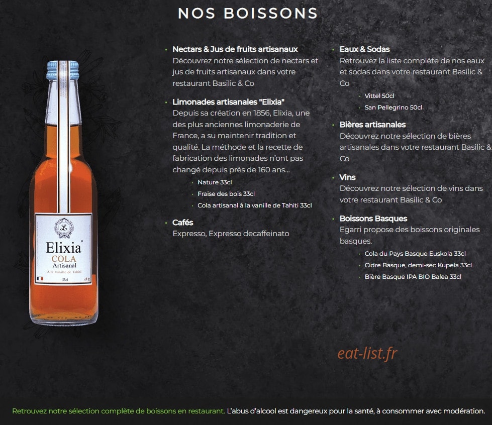 Basilic & Co — carte page 6