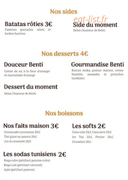 Benti — carte page 3