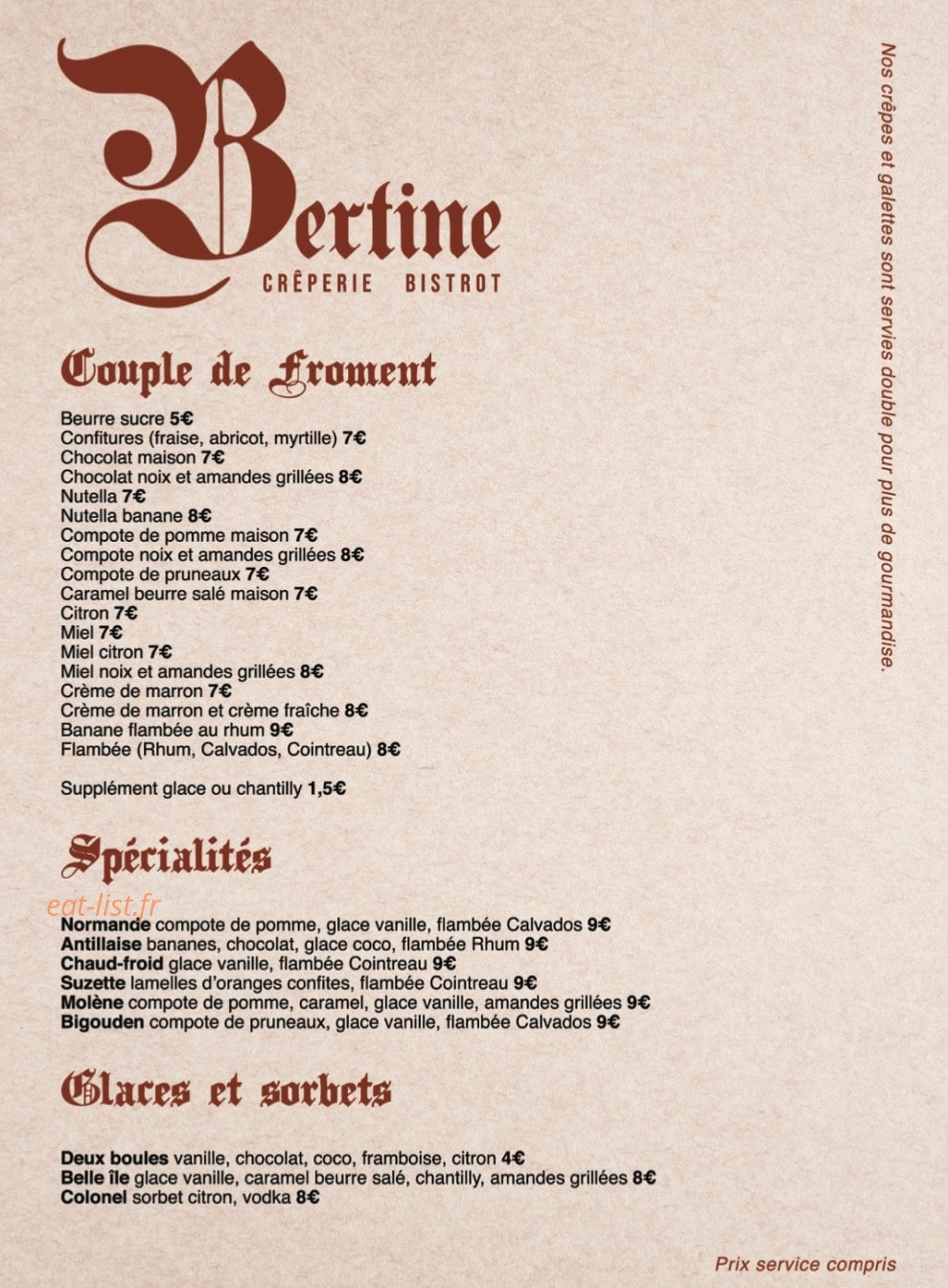 Bertine — carte page 1