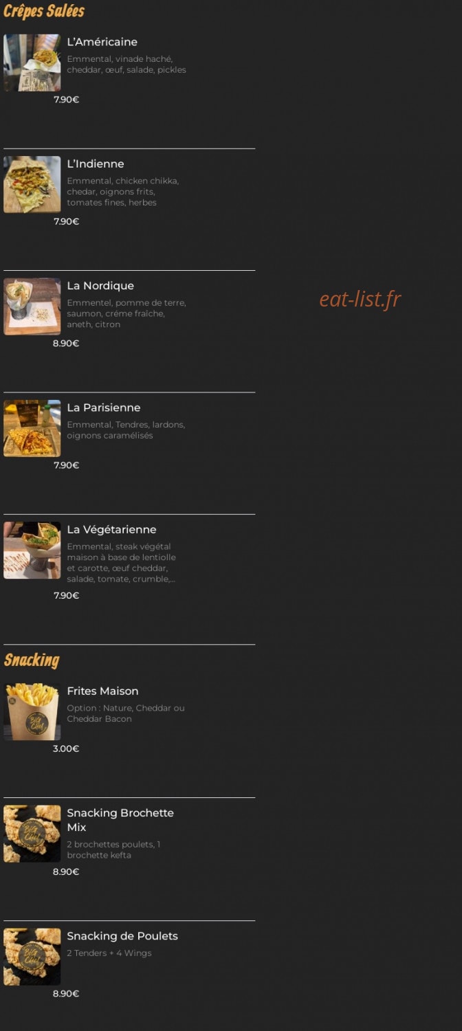 Big Chef — carte page 3