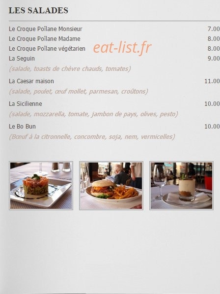Bistro du Commerce — carte page 2