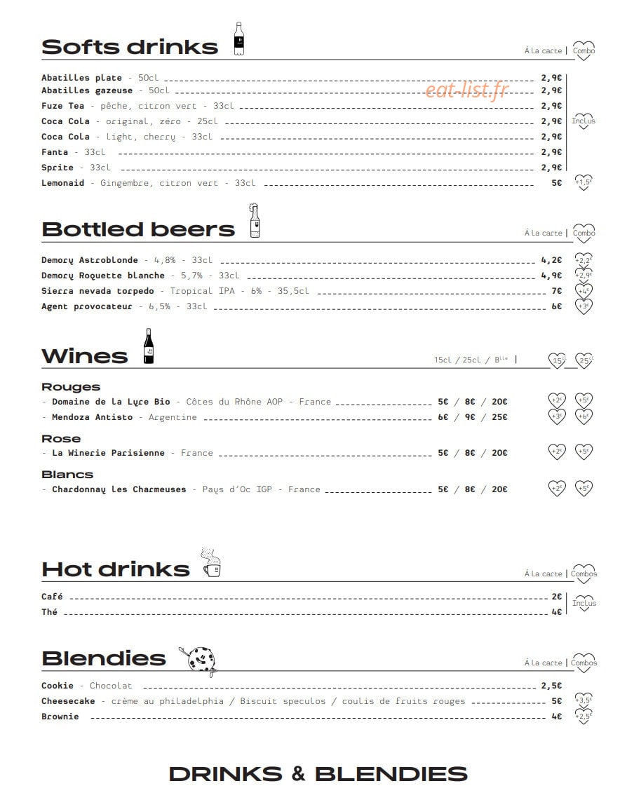 Blend Hamburger — carte page 6