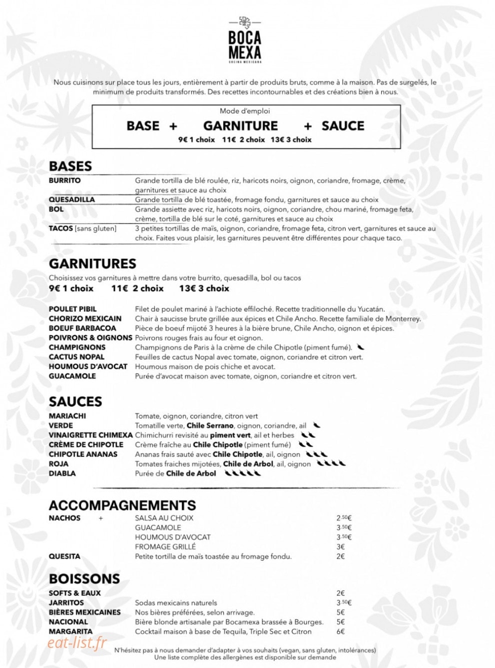 Bocamexa — carte page 1