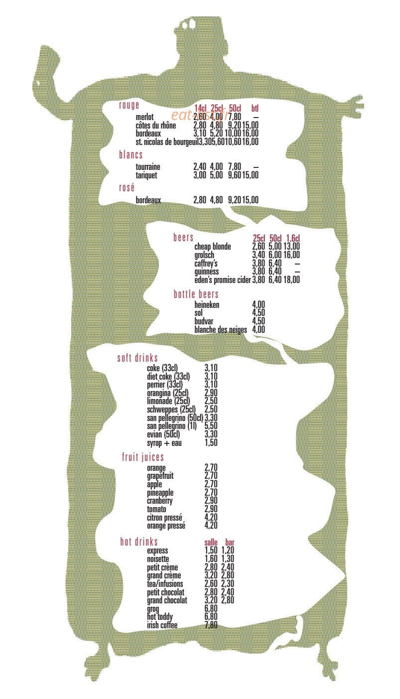 Bottle Shop — carte page 2