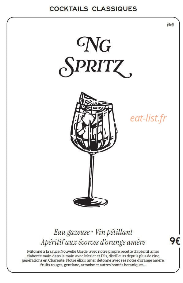 Brasserie Martin — carte page 19
