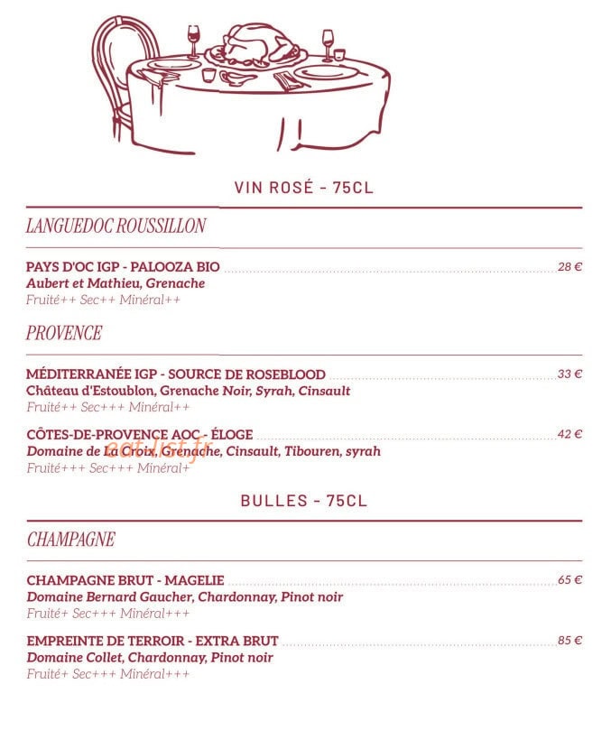 Brasserie Martin — carte page 13