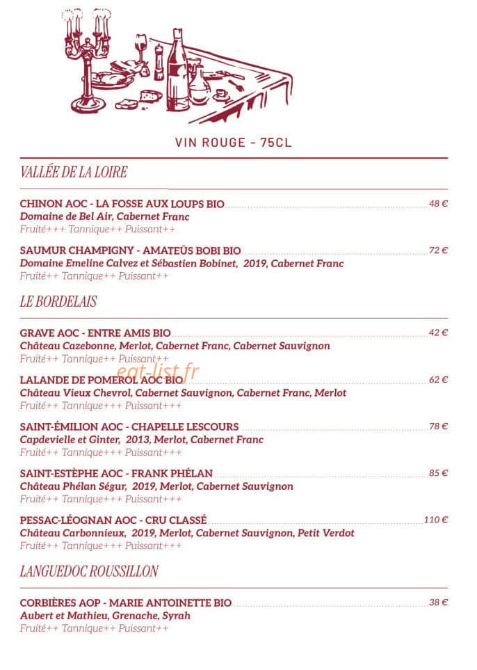 Brasserie Martin — carte page 6