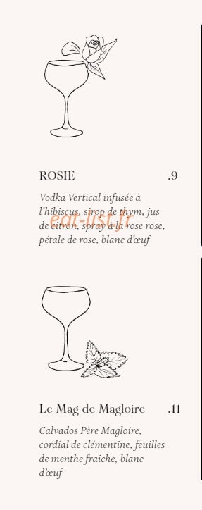 Brasserie Rosie — carte page 6