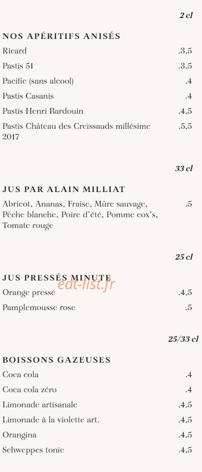 Brasserie Rosie — carte page 15