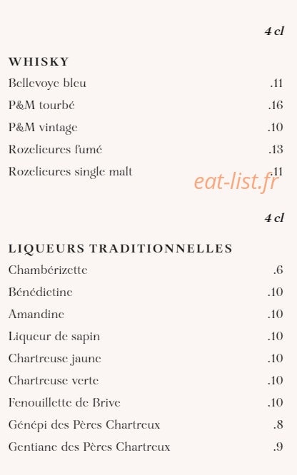 Brasserie Rosie — carte page 13