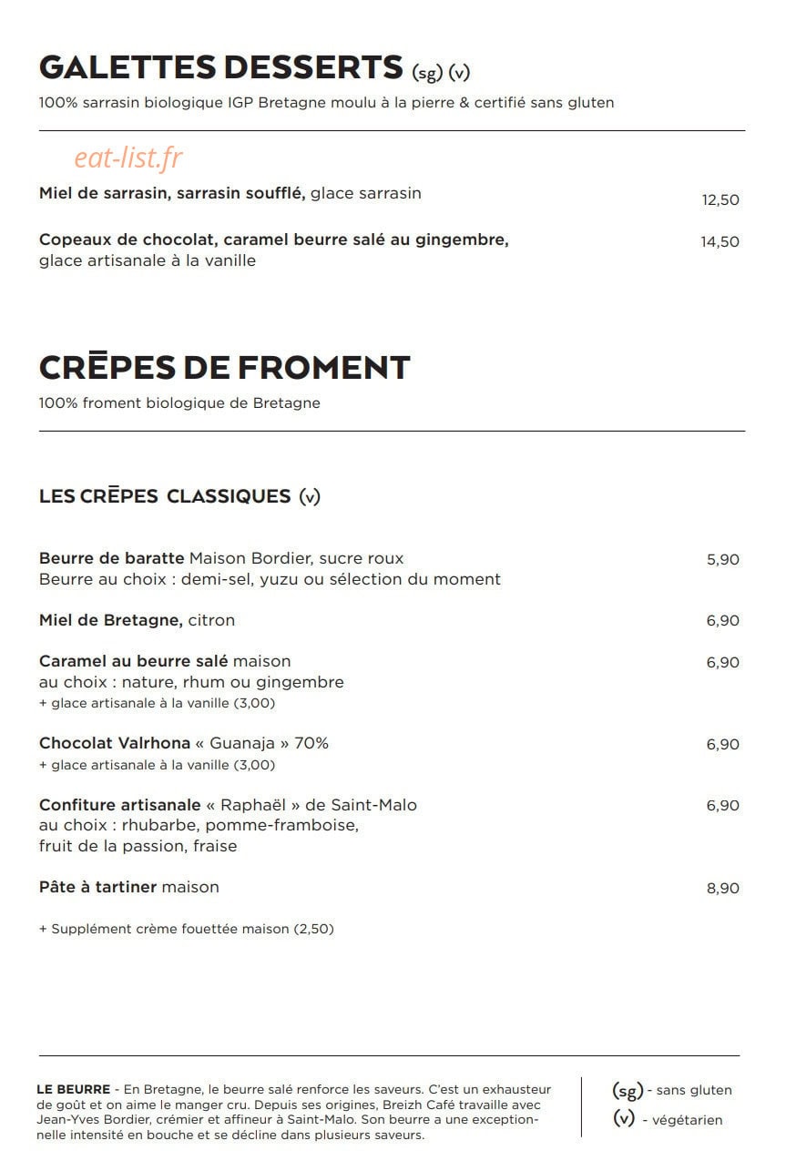 Breizh Café — carte page 5