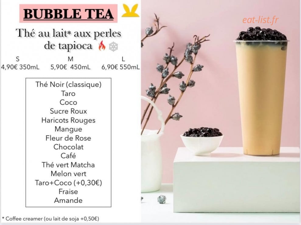 Bunny Tea — carte page 1
