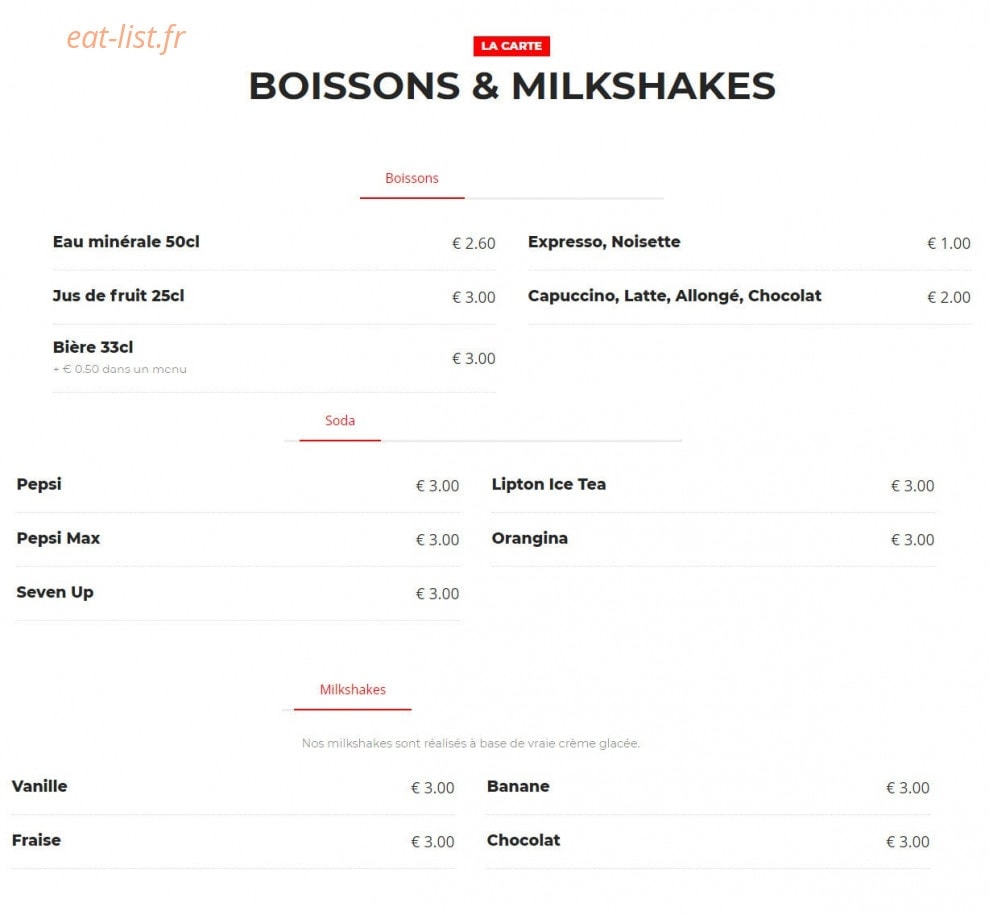 Burger and Fries — carte page 2