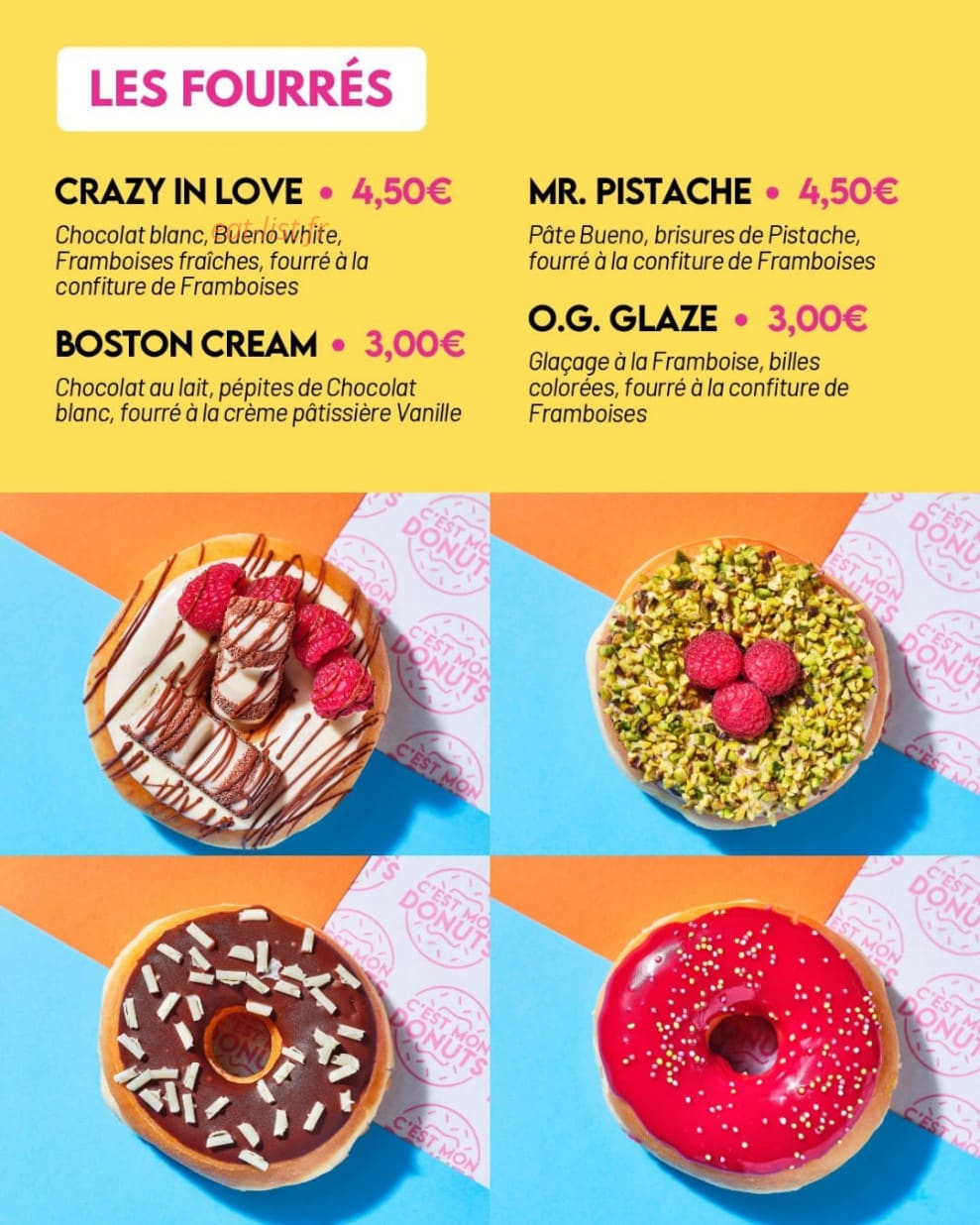 C'est mon Donuts — carte page 4