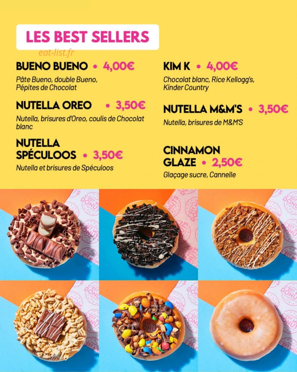 C'est mon Donuts — carte page 3