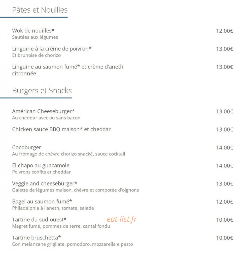 Café Colette — carte page 3