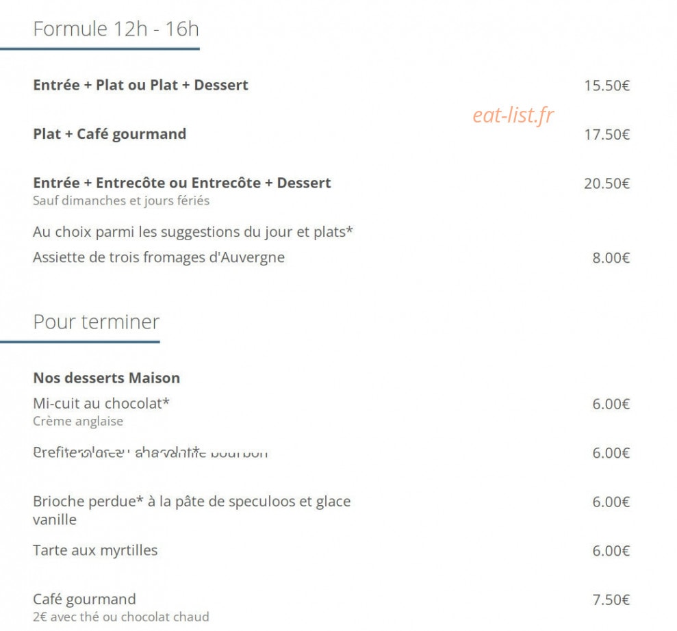 Café Colette — carte page 4