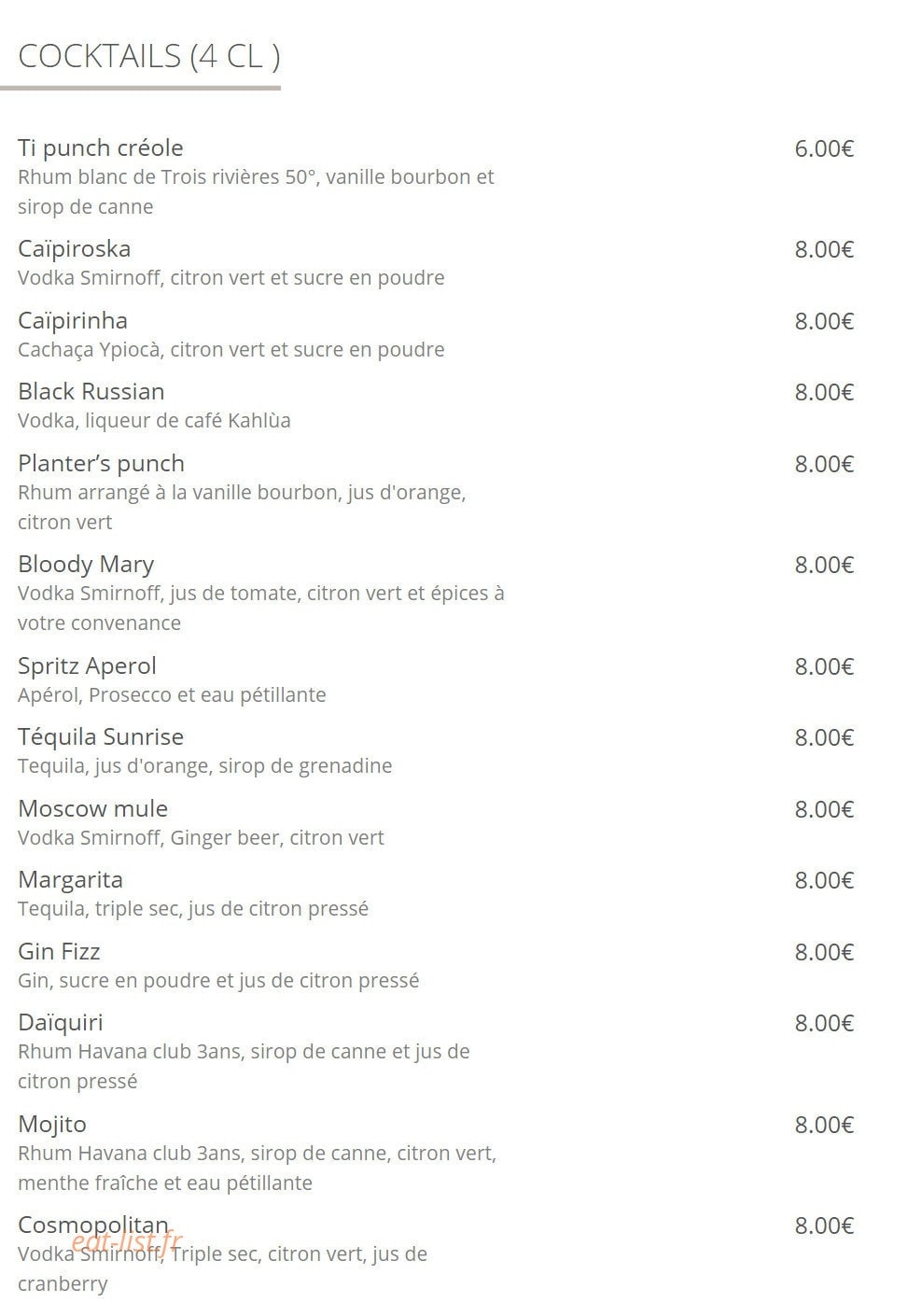 Café de l'Industrie — carte page 6