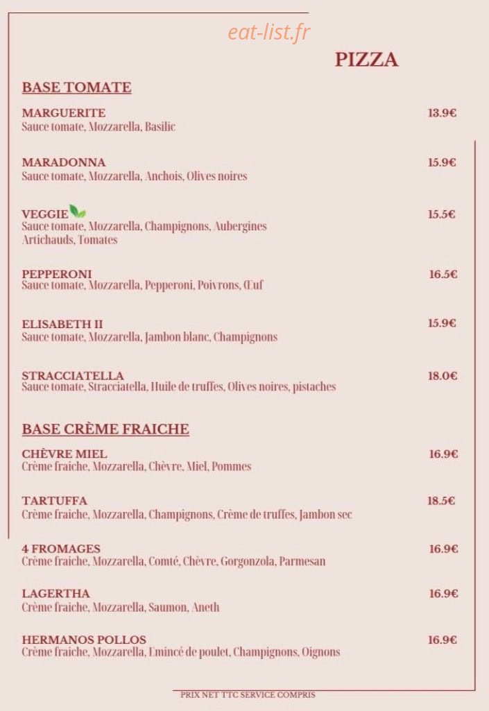 Café des Arts — carte page 2
