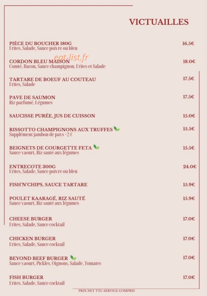 Café des Arts — carte page 3