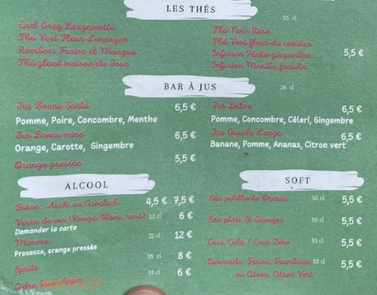 Café Foufou — carte page 4