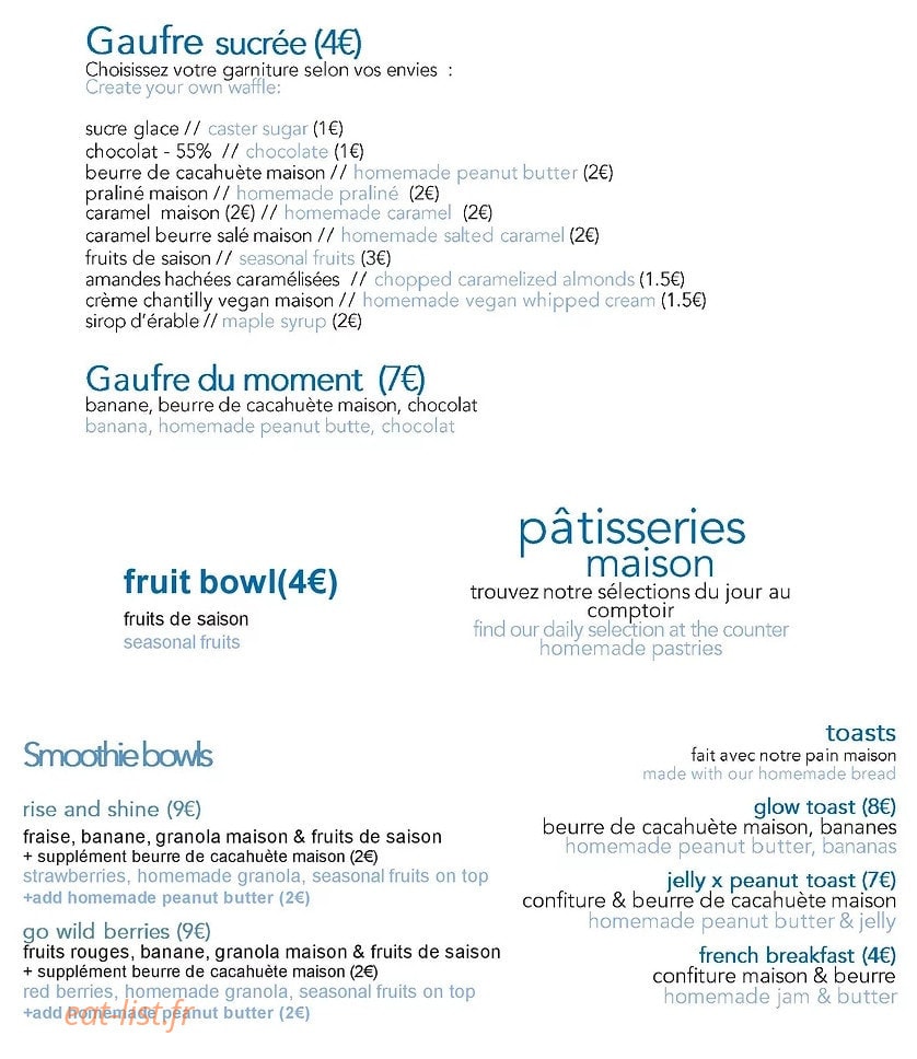 Café Mareva — carte page 2