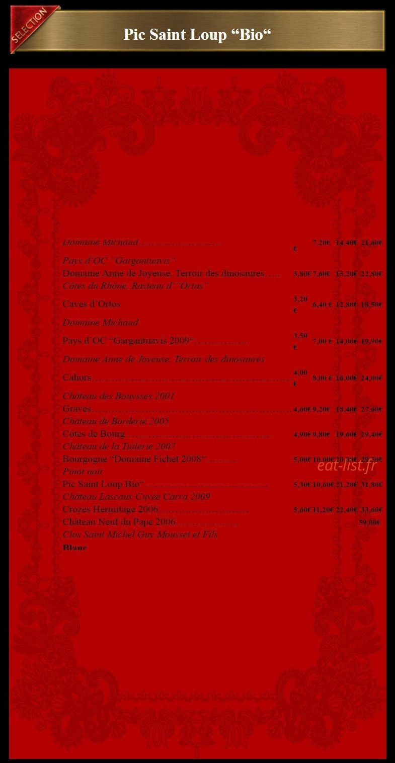Café Menilmontant — carte page 3