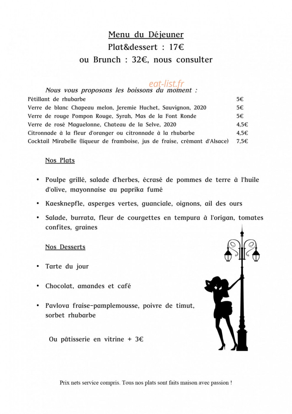 Café Mirabelle — carte page 1