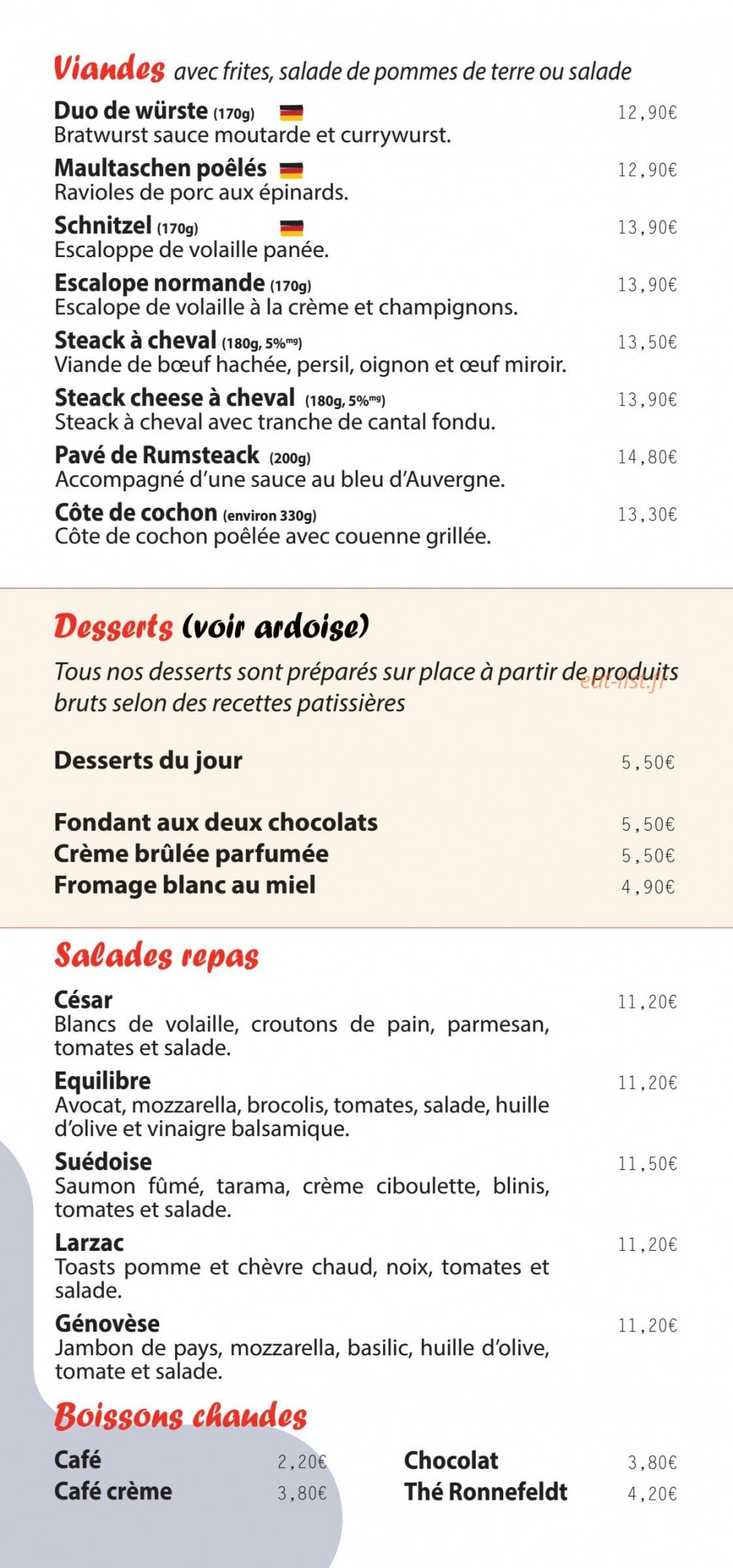 Café titon — carte page 4