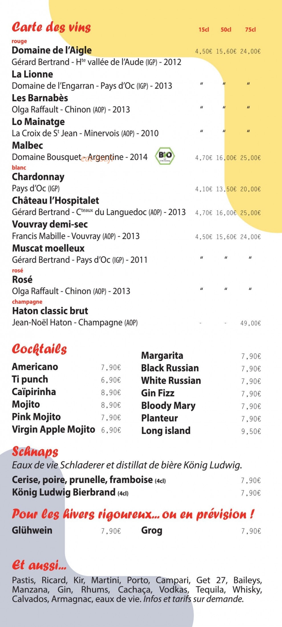 Café titon — carte page 6