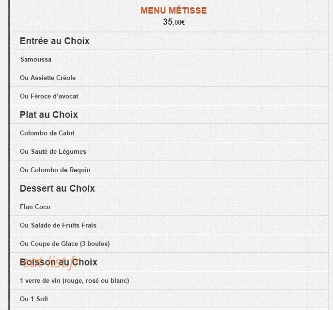 Caffe Creole — carte page 4