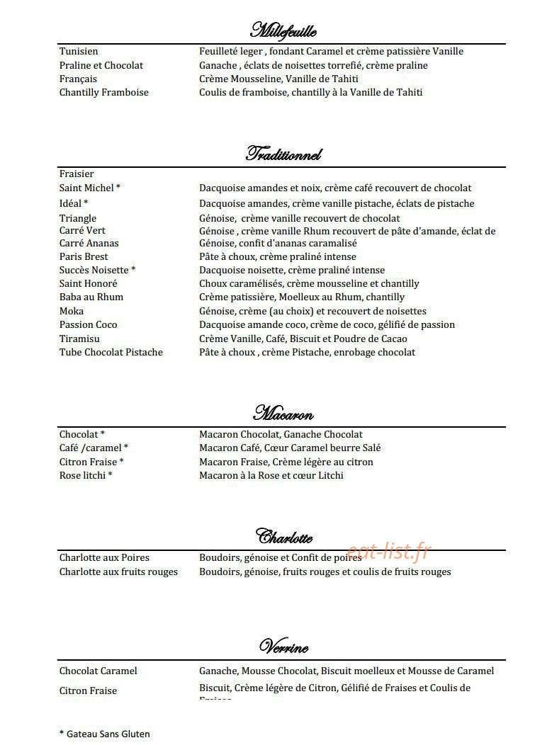 Charles Traiteur — carte page 5