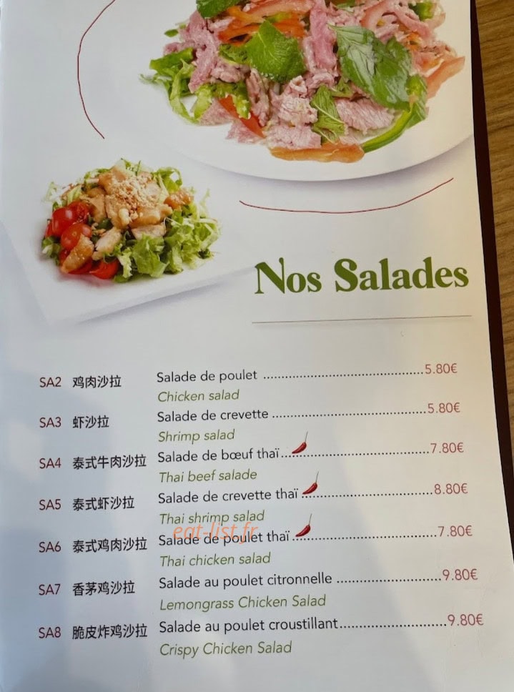Chez Huang — carte page 4