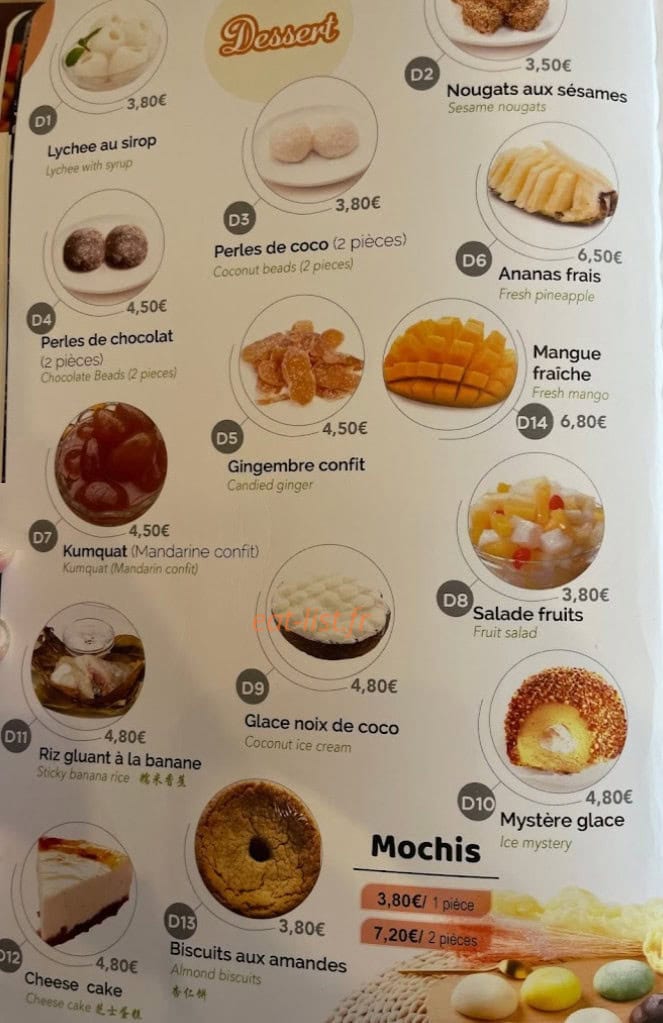 Chez Huang — carte page 13