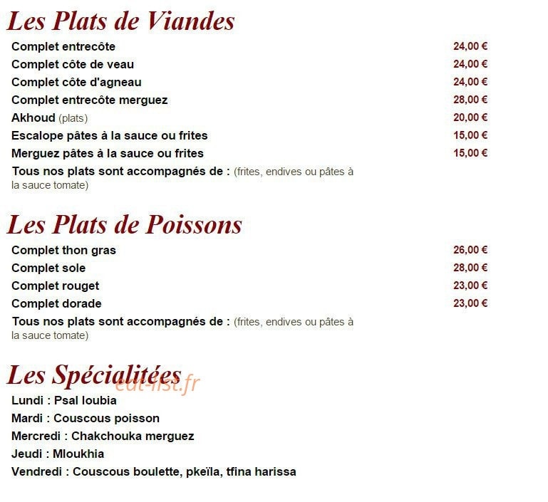Chez Jojo — carte page 2